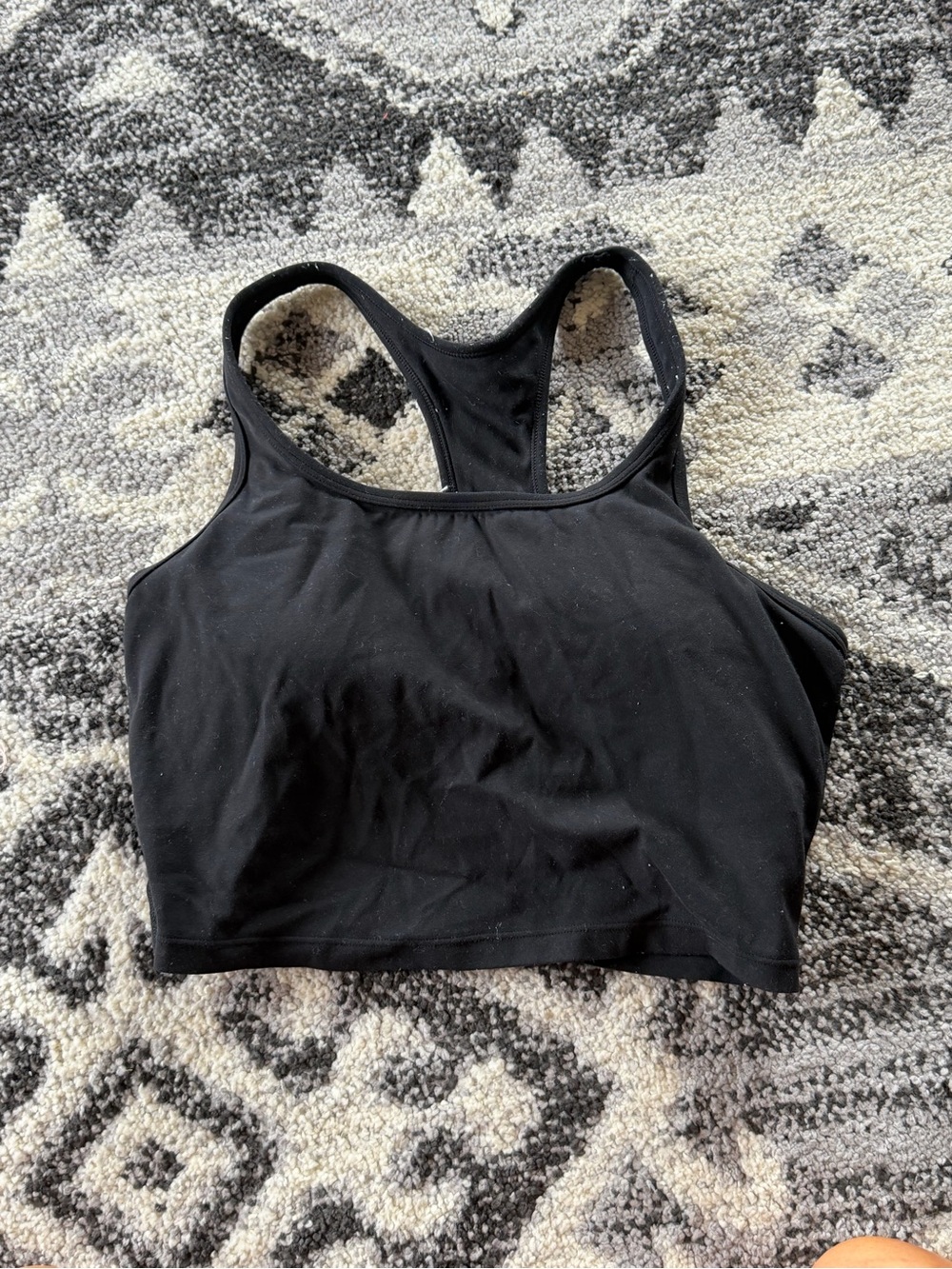 CRZ YOGA Black Racerback Sports Bra Crop Top